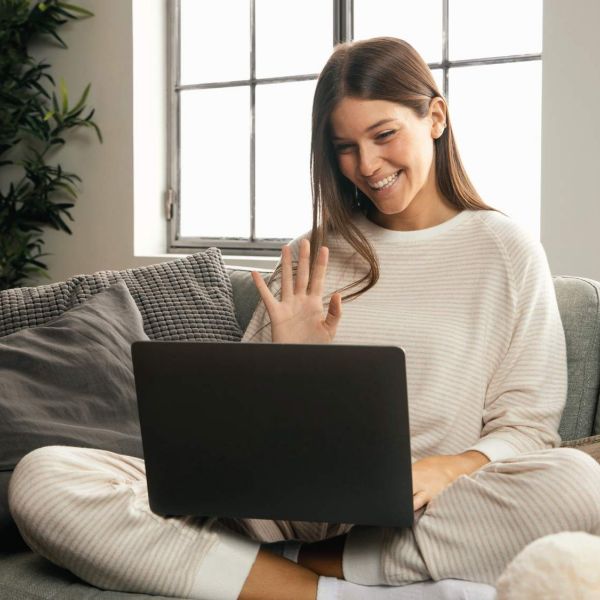Woman participating in a virtual IOP at Flatirons Recovery.