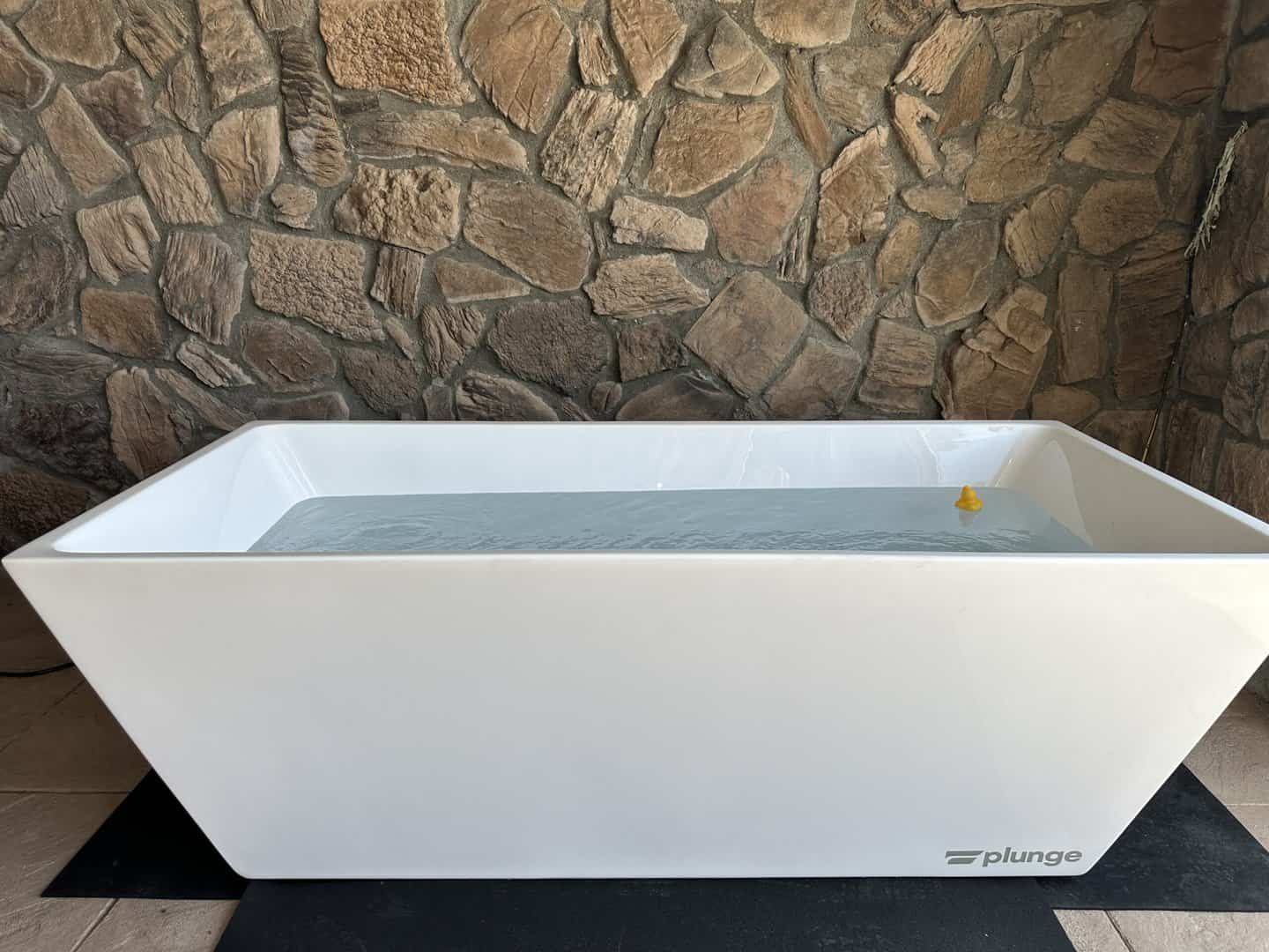 cold plunge tub filled with water