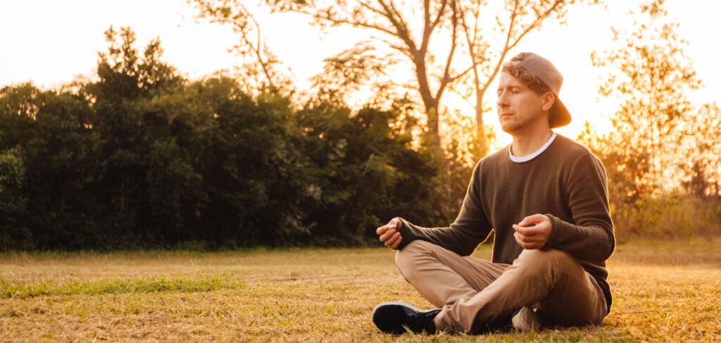 A man enjoys a peaceful moment during PHP in Boulder, Colorado.