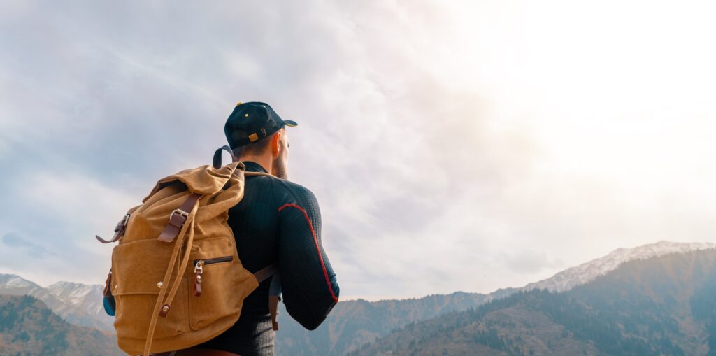 A man enjoys hiking after completing PTSD Treatment in Boulder, Colorado.