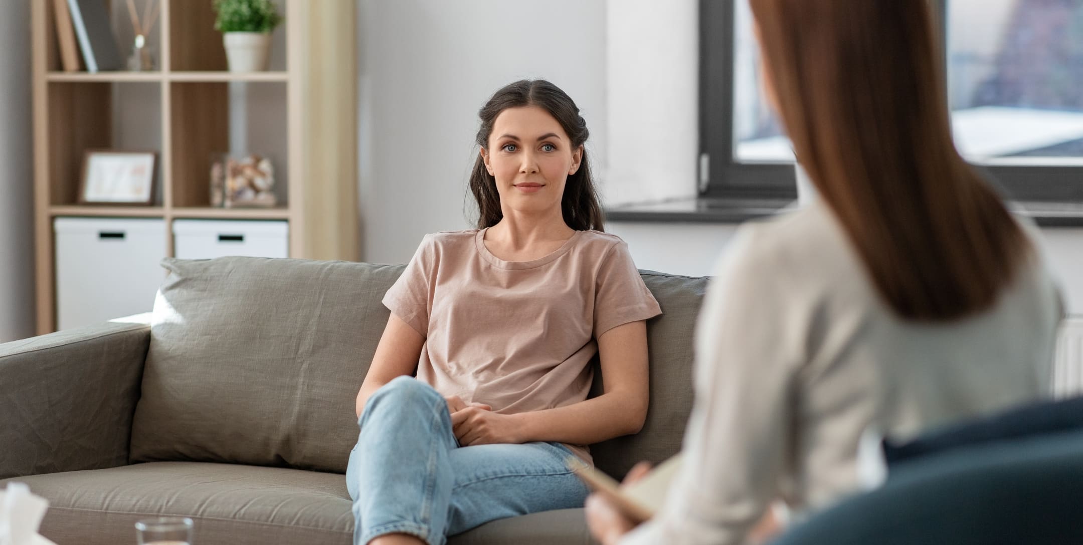 A woman receives therapy during her Denver PHP addiction treatment.