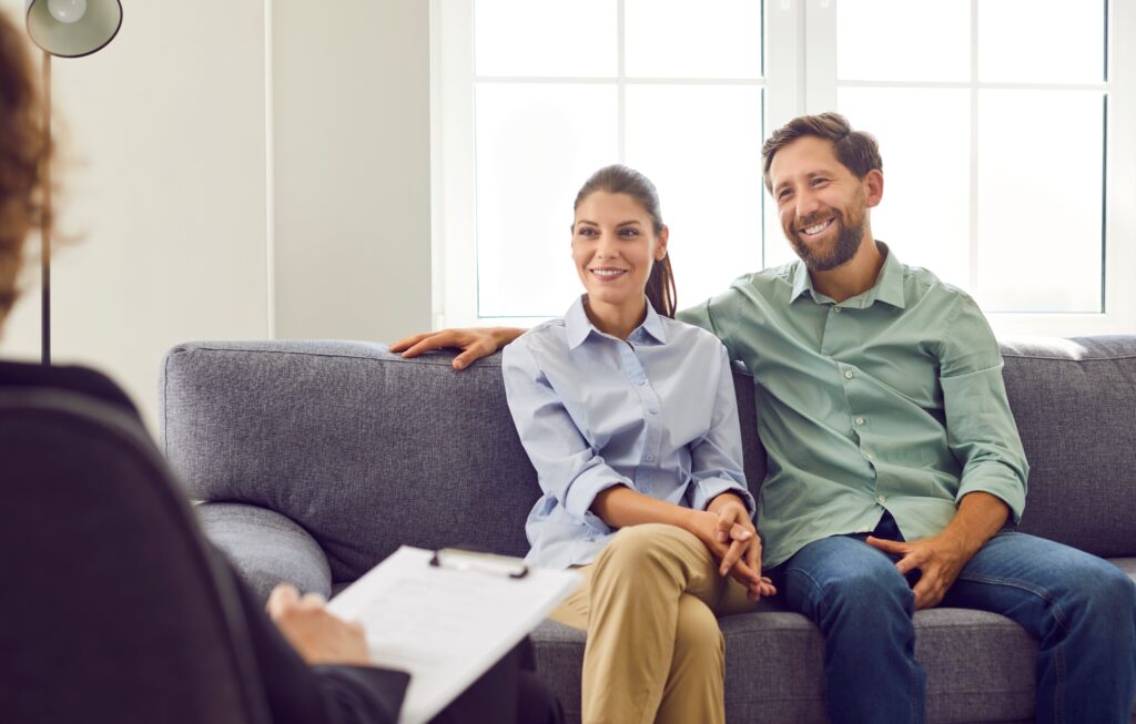 A couple enjoys recovery therapy.