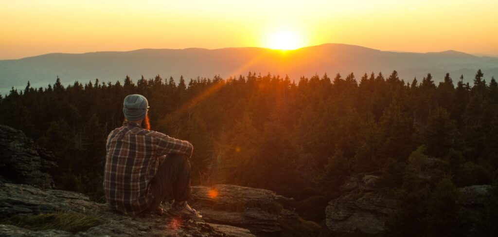 A man enjoying evening IOP in Boulder, Colorado