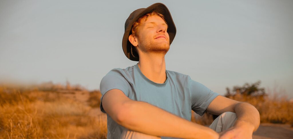 A man enjoys a peaceful moment after panic disorder treatment in Boulder, CO.