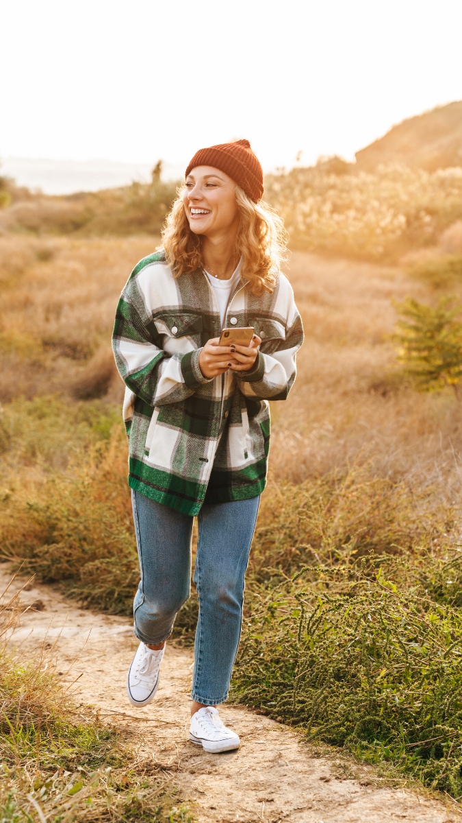 A woman enjoys a walk at our Louisville rehab in Colorado.