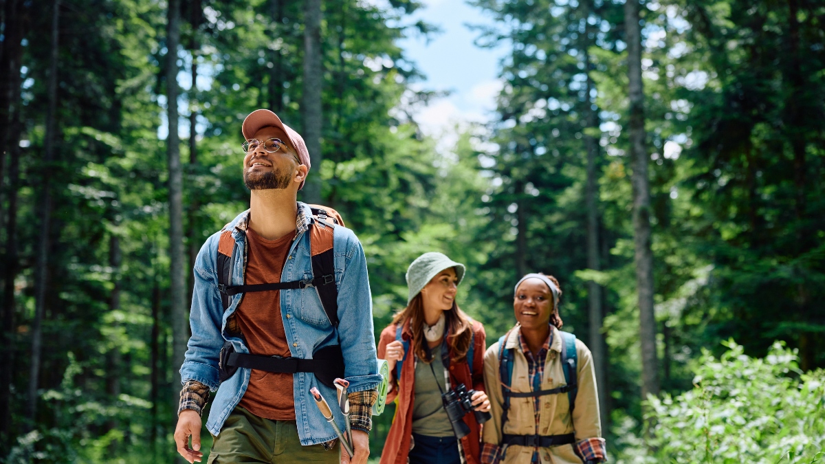 A group enjoys hiking during an outing through meth detox in Boulder, CO