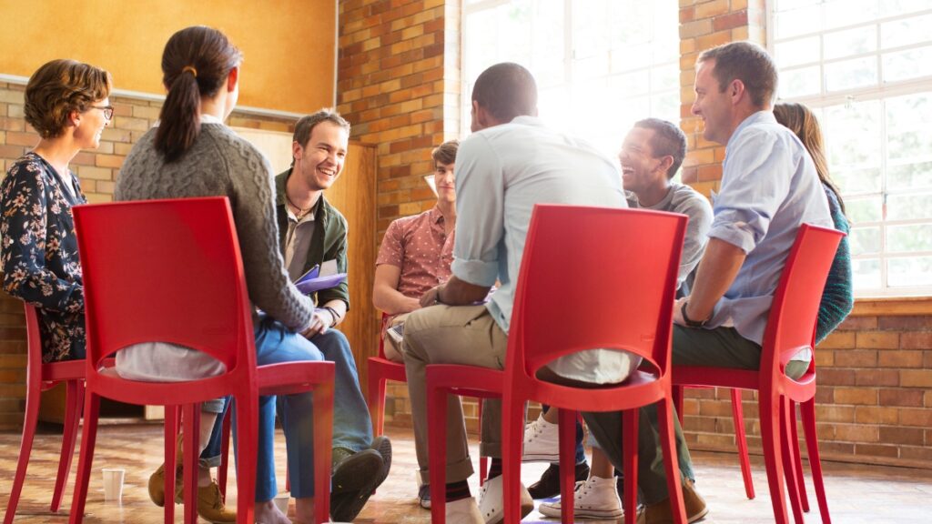 A group treatment session during meth detox in Boulder, CO