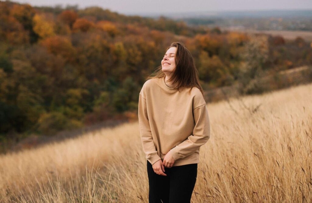 Woman experiencing relief after OCD treatment in Boulder, CO.