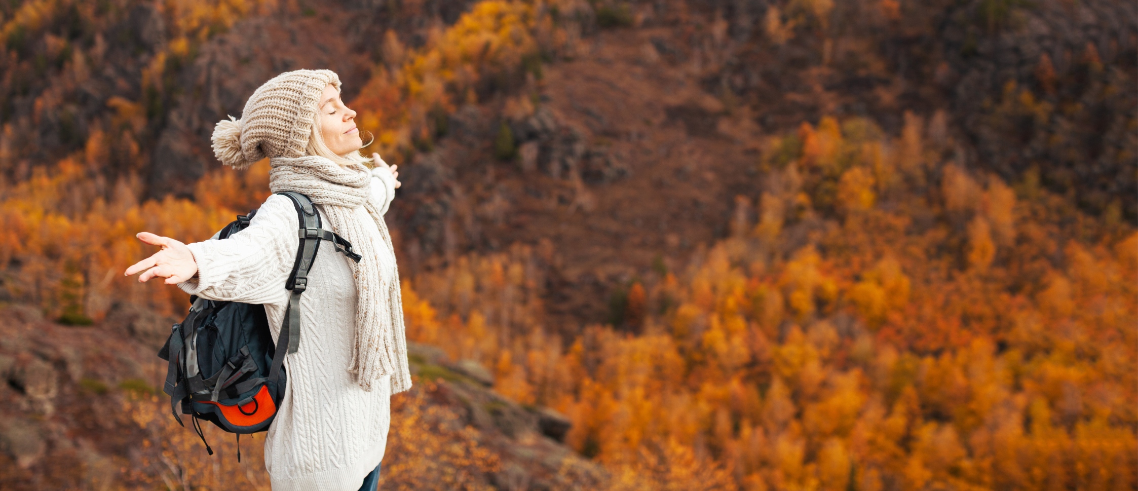 A woman enjoys a peaceful moment during PHP in Boulder, Colorado.