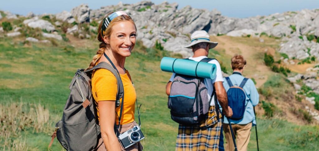 Participants in addiction counseling in Denver enjoying a hiking session.