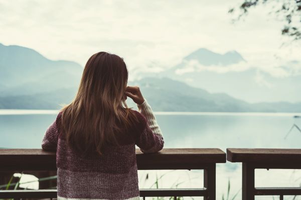 A woman enjoys a peaceful moment after Benzo detox in Boulder, Colorado.